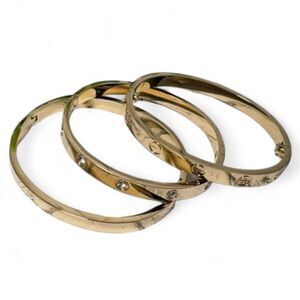 Set of 3 Golden bangles bracelets new